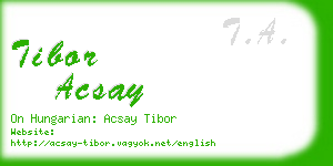 tibor acsay business card